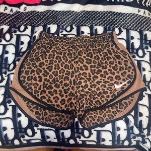 Nike glitter leopard athletic shorts